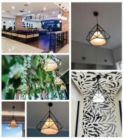 Vakkerlight Pendant Lights Diamond Cage Metal Pendant