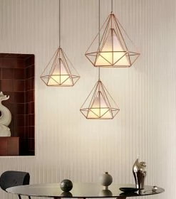 Vakkerlight Pendant Lights Diamond Cage Metal Pendant