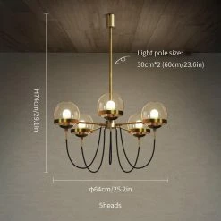 Vakkerlight Glass Ball Chandelier Chandeliers