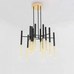 Vakkerlight Metal Tubular Chandelier Chandeliers