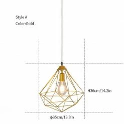 Vakkerlight Diamond Hanging Light Pendant Lights