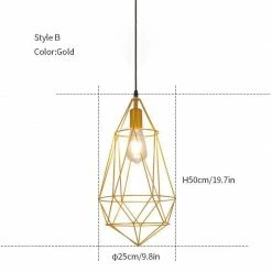 Vakkerlight Diamond Hanging Light Pendant Lights