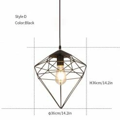 Vakkerlight Diamond Hanging Light Pendant Lights