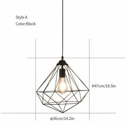 Vakkerlight Diamond Hanging Light Pendant Lights