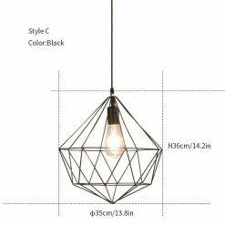 Vakkerlight Diamond Hanging Light Pendant Lights