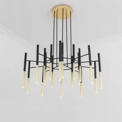 Vakkerlight Metal Tubular Chandelier Chandeliers