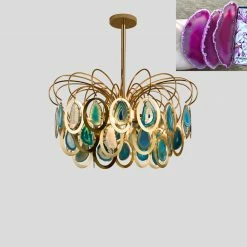 Vakkerlight Luxury Pendant Slice Agate Chandelier