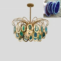 Vakkerlight Luxury Pendant Slice Agate Chandelier