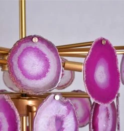 Vakkerlight Chandeliers Slice Agate Tower Chandelier