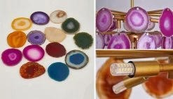 Vakkerlight Chandeliers Slice Agate Tower Chandelier