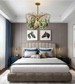 Vakkerlight Luxury Pendant Slice Agate Chandelier