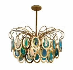 Vakkerlight Luxury Pendant Slice Agate Chandelier