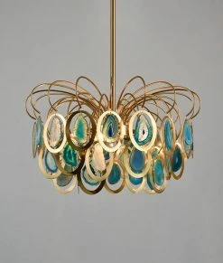 Vakkerlight Luxury Pendant Slice Agate Chandelier