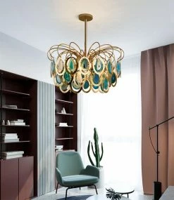 Vakkerlight Luxury Pendant Slice Agate Chandelier