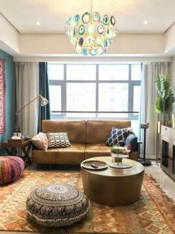 Vakkerlight Chandeliers Slice Agate Tower Chandelier