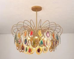 Vakkerlight Luxury Pendant Slice Agate Chandelier