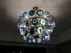 Vakkerlight Chandeliers Slice Agate Tower Chandelier