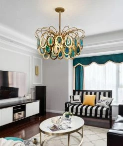 Vakkerlight Luxury Pendant Slice Agate Chandelier