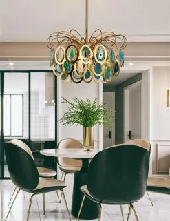 Vakkerlight Luxury Pendant Slice Agate Chandelier
