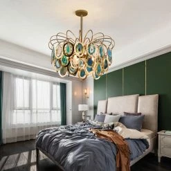 Vakkerlight Luxury Pendant Slice Agate Chandelier