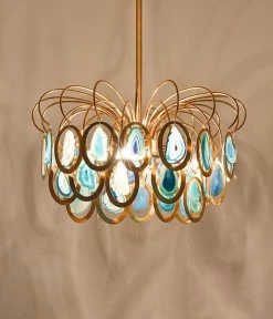 Vakkerlight Luxury Pendant Slice Agate Chandelier