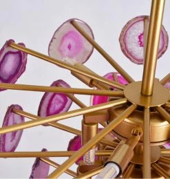 Vakkerlight Chandeliers Slice Agate Tower Chandelier