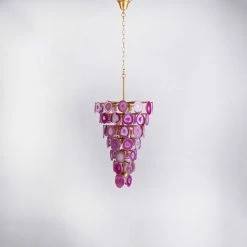 Vakkerlight Chandeliers Slice Agate Tower Chandelier