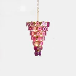 Vakkerlight Chandeliers Slice Agate Tower Chandelier