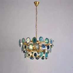 Vakkerlight Chandeliers Slice Agate Tower Chandelier