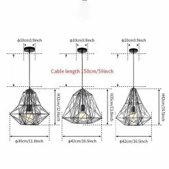 Top 10 😀 Vakkerlight Pendant Lights Cage Light Frame Pendant 😍 49 Vakkerlight Pendant Lights Cage Light Frame Pendant