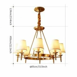 Vakkerlight Chandeliers Antique Brass Chandelier