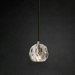 Vakkerlight Pendant Lights Crystal Ball Linear Round Chandelier
