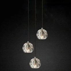 Vakkerlight Pendant Lights Crystal Ball Linear Round Chandelier