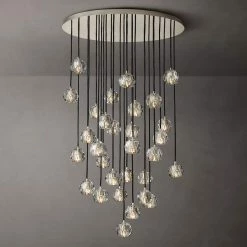 Vakkerlight Pendant Lights Crystal Ball Linear Round Chandelier
