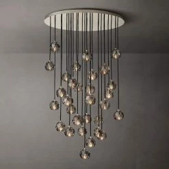 Vakkerlight Pendant Lights Crystal Ball Linear Round Chandelier