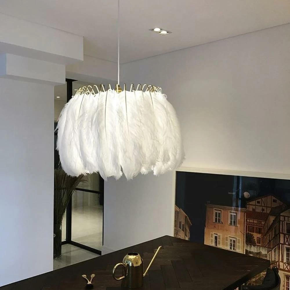 Promo 🔥 Vakkerlight Pendant Lights Feather Pendant Lamp 😉 4 Vakkerlight Pendant Lights Feather Pendant Lamp