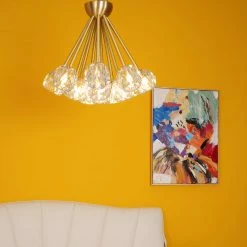 Vakkerlight Ceiling Lamp Flushmount Crystal Ball