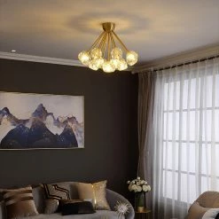 Vakkerlight Ceiling Lamp Flushmount Crystal Ball