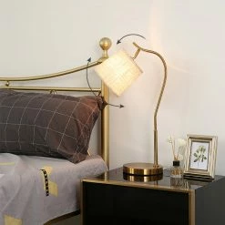 Vakkerlight Table Lamps Gold Gooseneck Table Lamp