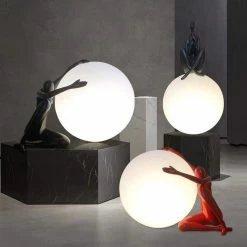 Vakkerlight Table Lamps Humanoid Sculpture Moon Table Lamp