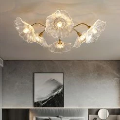 New ๐ Vakkerlight Lotus Leaf Glass Ceiling Lamp ๐ฏ 49 Vakkerlight Lotus Leaf Glass Ceiling Lamp