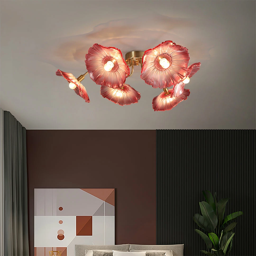 New ๐ Vakkerlight Lotus Leaf Glass Ceiling Lamp ๐ฏ 7 Vakkerlight Lotus Leaf Glass Ceiling Lamp