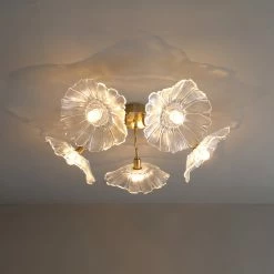 New ๐ Vakkerlight Lotus Leaf Glass Ceiling Lamp ๐ฏ 66 Vakkerlight Lotus Leaf Glass Ceiling Lamp