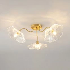 New ๐ Vakkerlight Lotus Leaf Glass Ceiling Lamp ๐ฏ 65 Vakkerlight Lotus Leaf Glass Ceiling Lamp