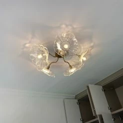 New ๐ Vakkerlight Lotus Leaf Glass Ceiling Lamp ๐ฏ 85 Vakkerlight Lotus Leaf Glass Ceiling Lamp