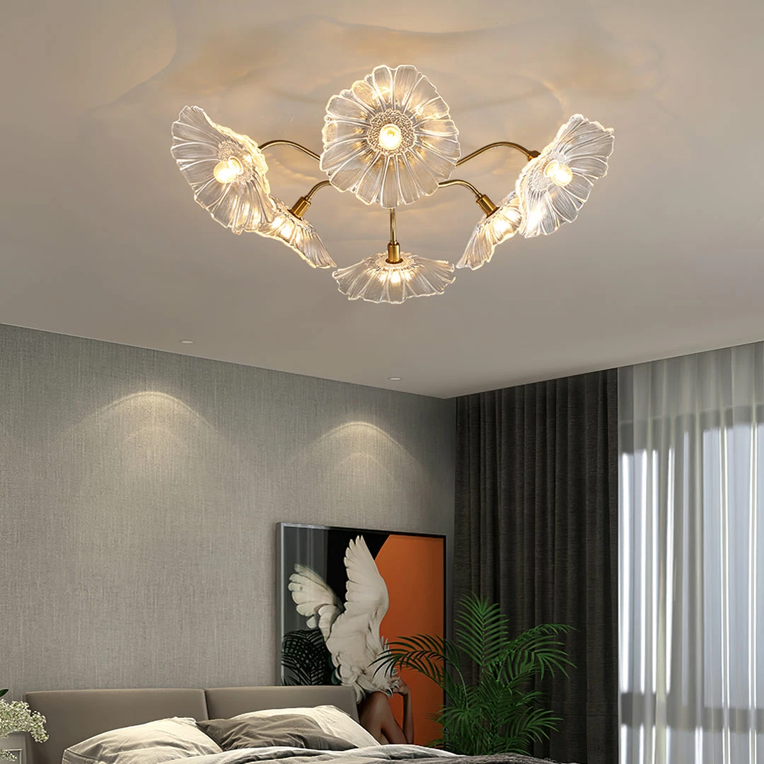 New ๐ Vakkerlight Lotus Leaf Glass Ceiling Lamp ๐ฏ 4 Vakkerlight Lotus Leaf Glass Ceiling Lamp