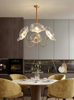 Vakkerlight Chandeliers Lotus Leaf Glass Chandelier