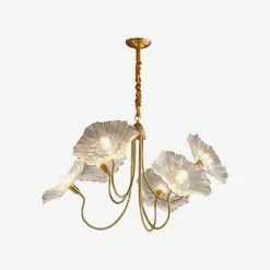 Vakkerlight Chandeliers Lotus Leaf Glass Chandelier