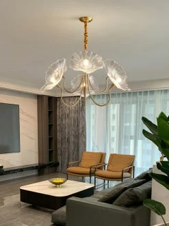 Vakkerlight Chandeliers Lotus Leaf Glass Chandelier