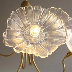 Vakkerlight Chandeliers Lotus Leaf Glass Chandelier